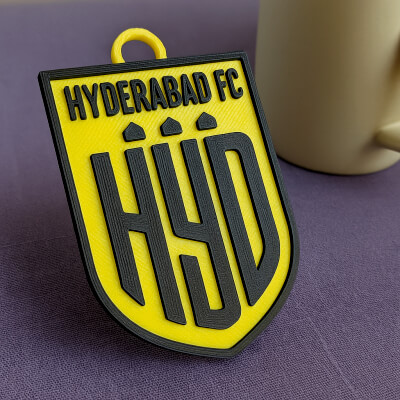 ISL Hyderabad FC Keychain Badge Color Printable