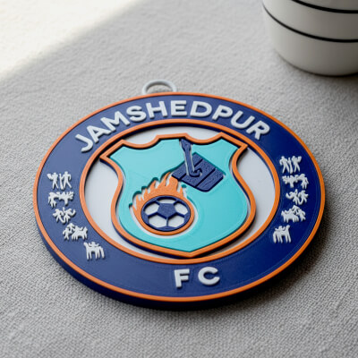 ISL Jamshedpur FC Keychain Badge Color Printable
