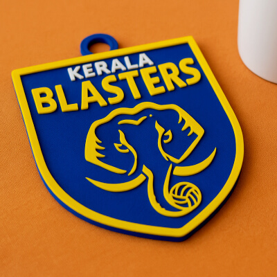 ISL Kerala Blasters FC Keychain Badge Color Printable