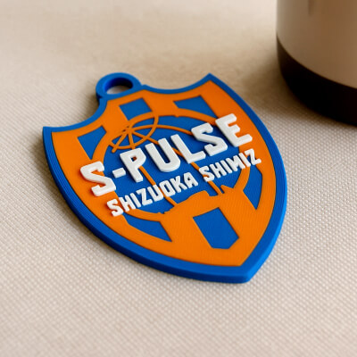 J1 Shimizu S-Pulse Keychain Badge Color Printable and Render