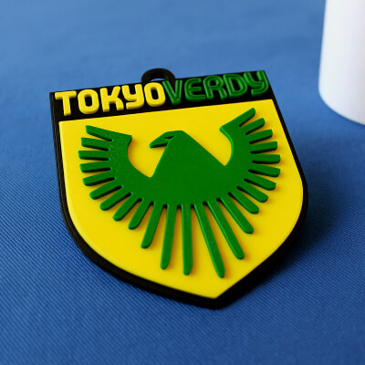 J1 Tokyo Verdy Keychain Badge Color Printable and Renderable