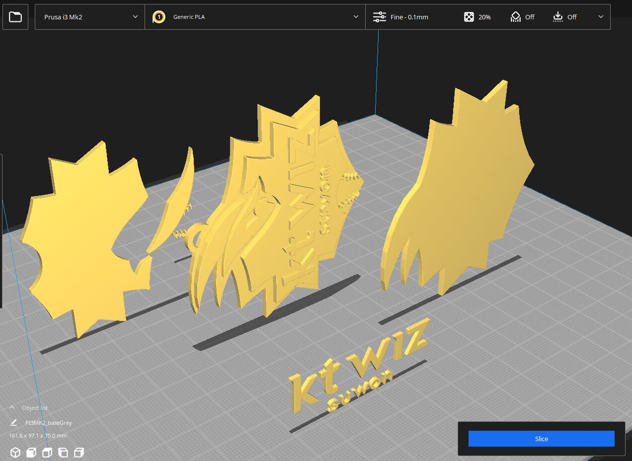 Kt Wiz Printable Keychan Logo Shield - 3D Print Model by danyelon