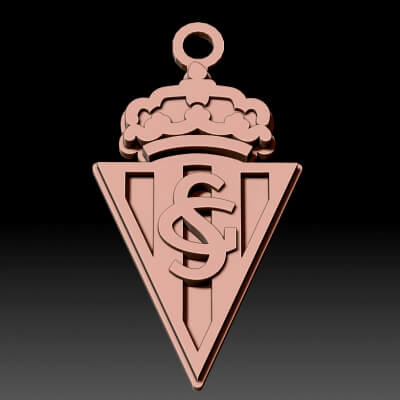 La Liga Sporting Gijon Team Printable Renderable Logo