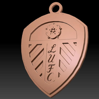 Leeds United FC Keychan Logo Printable and Renderable