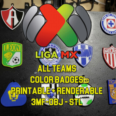 Liga MX All Teams Keychain Pack Color Printable