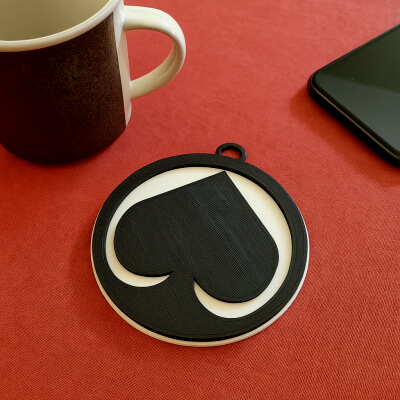 Liiga HC &Aumlss&aumlt Pori Keychain Badge Color Printable