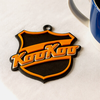 Liiga KooKoo Keychain Badge Color Printable and Renderable