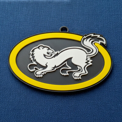 Liiga Oulun K&aumlrp&aumlt Keychain Badge Color Printable