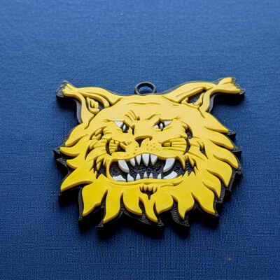 Liiga Tampereen Ilves Keychain Badge Color Printable