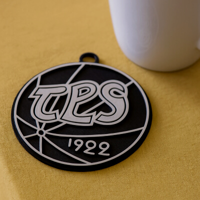 Liiga TPS Turku Keychain Badge Color Printable and Renderabl