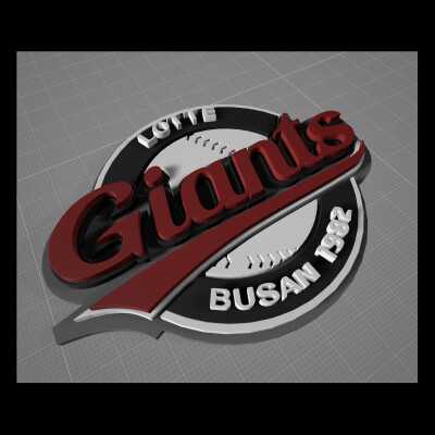 Lotte Giants Printable Keychan Logo Shield