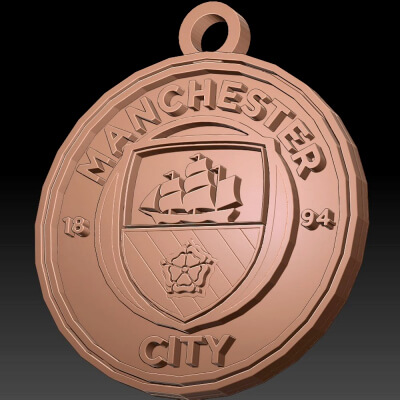 Manchester City FC Keychan Logo Printable and Renderable