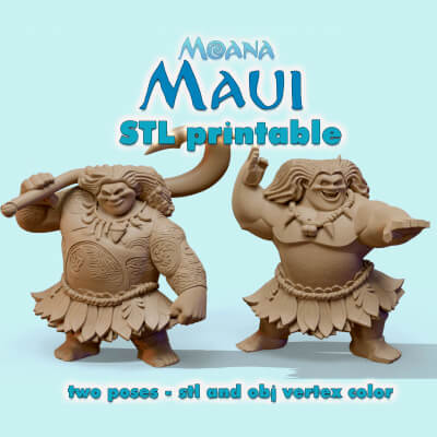 Moana&rsquos Maui Printable 3D Model