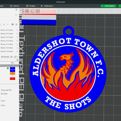 National League Aldershot Town Keychain Badge Color
