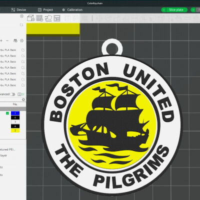 National League Boston United Keychain Badge Color