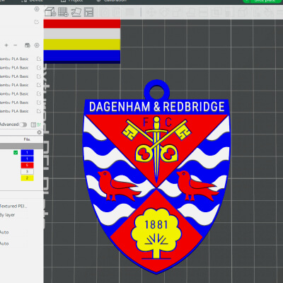 National League Dagenham Redbridge Keychain Badge Color