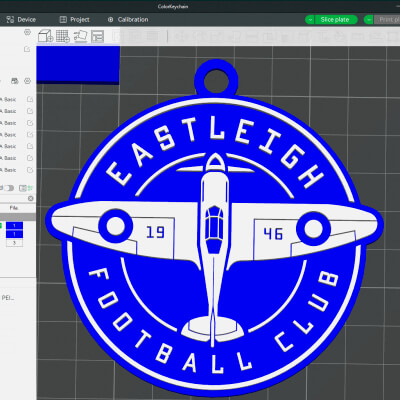 National League Eastleigh Keychain Badge Color