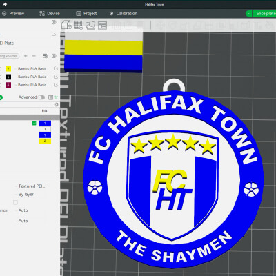 National League FC Halifax Town Keychain Badge Color