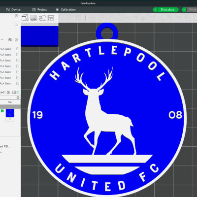 National League Hartlepool United Keychain Badge Color