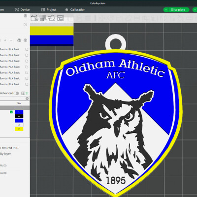 National League Oldham Athletic Keychain Badge Color