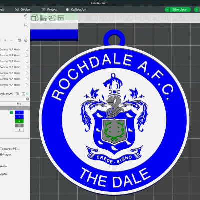 National League Rochdale Keychain Badge Color