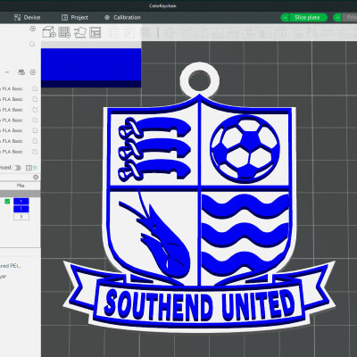 National League Southend United Keychain Badge Color
