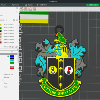 National League Sutton United Keychain Badge Color