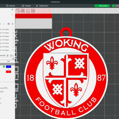 National League Woking Keychain Badge Color Printable