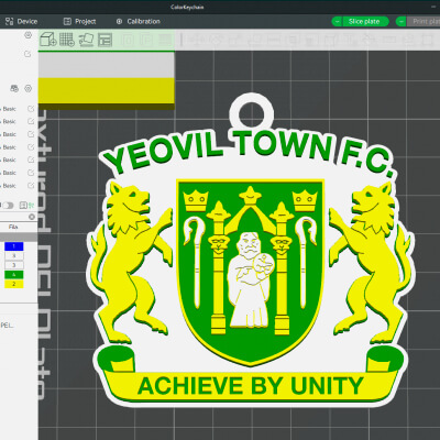 National League Yeovil Town Keychain Badge Color