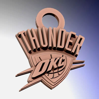 NBA Oklahoma City Thunder Logo Printable and Renderable