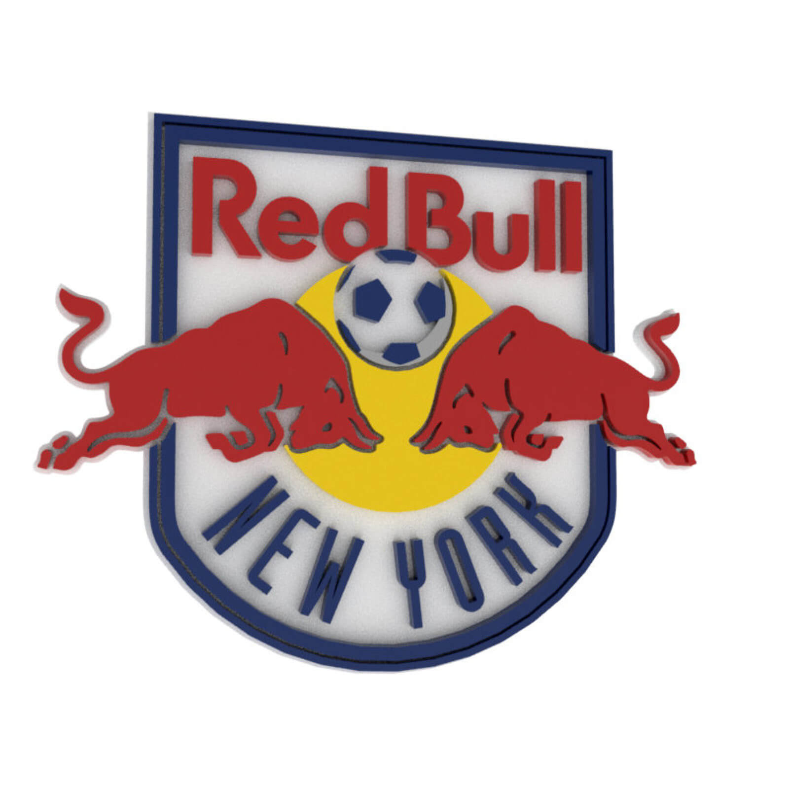 New York Red Bulls Logo Keychan Printable 3D Print Model by danyelon