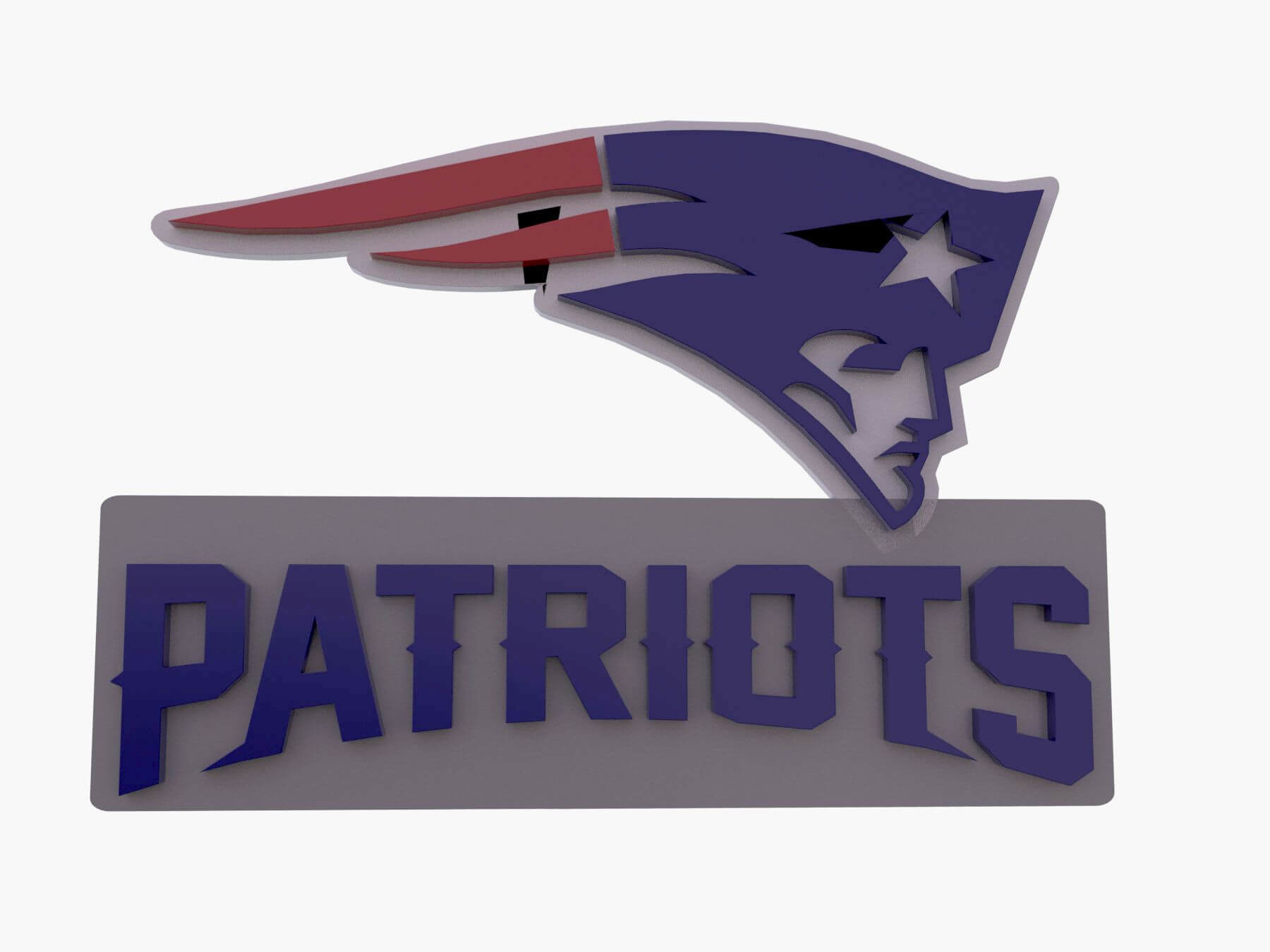 NFL New England Patriots Keychan Logo Printable - 3D Model by danyelon