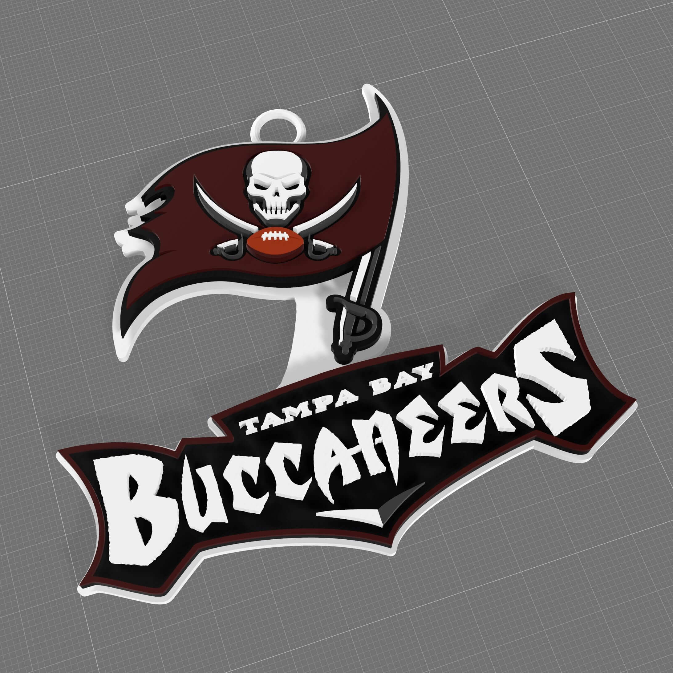 NFL Tampa Bay Buccaneers Keychan Logo Printable - 3D Model by danyelon