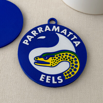 NRL Parramatta Eels Keychain Badge Color Printable