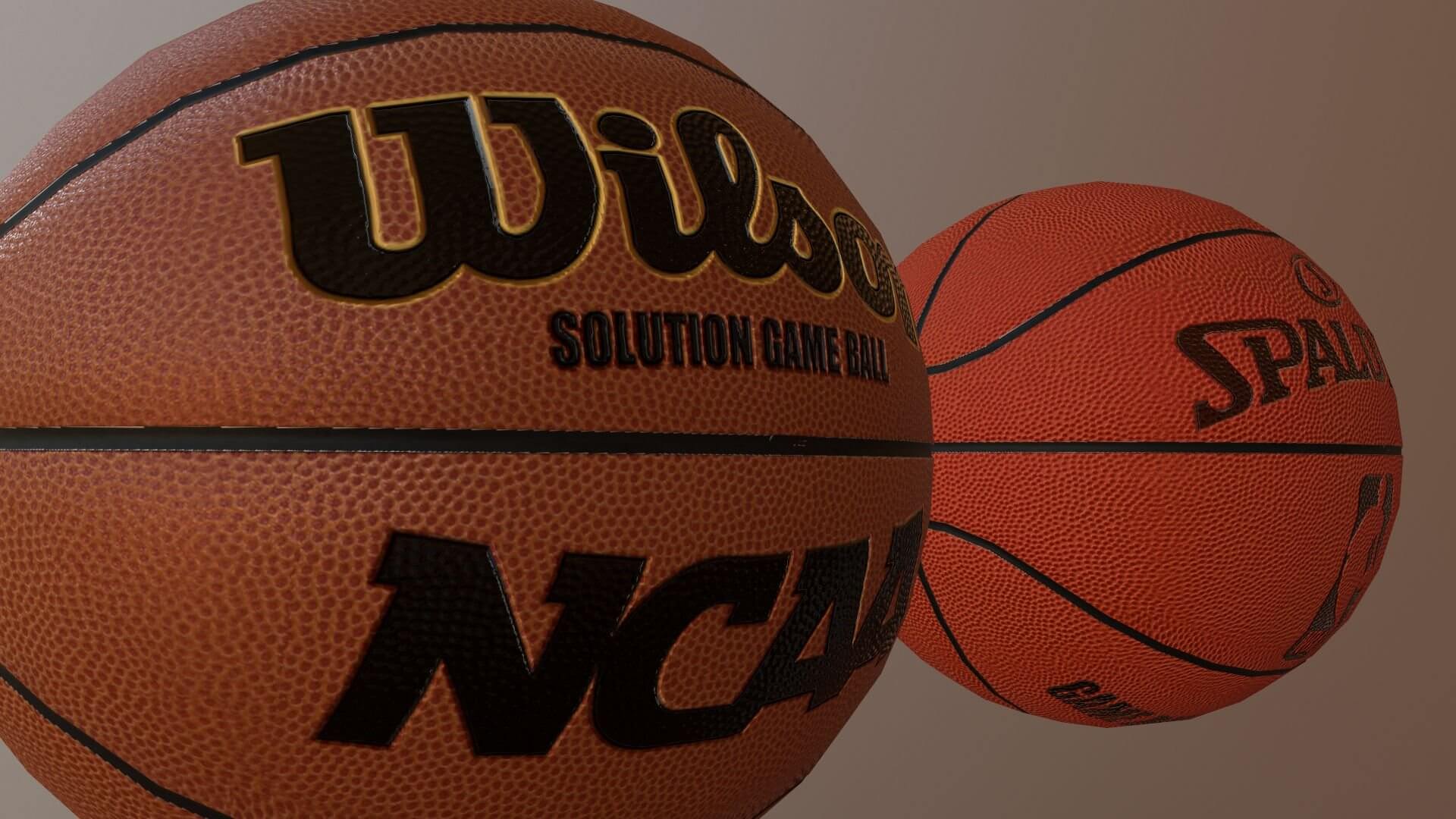 Wilson and Spalding Official Basket Balls 3D Model by danyelon