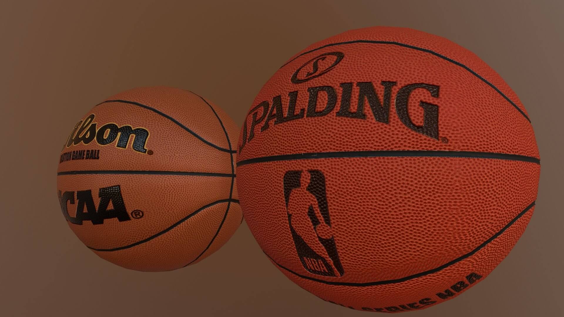 Wilson and Spalding Official Basket Balls 3D Model by danyelon
