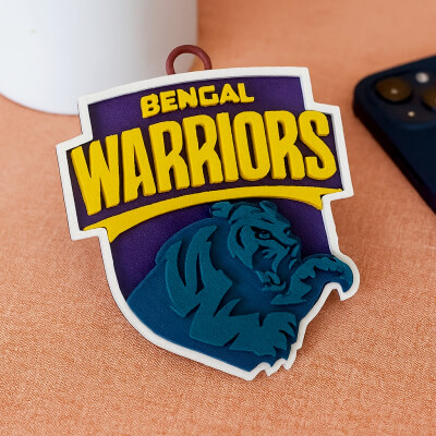 PKL Bengal Warriorz Badge Color Printable and Renderable