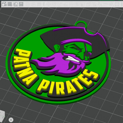 PKL Patna Pirates Badge Color Printable and Renderable