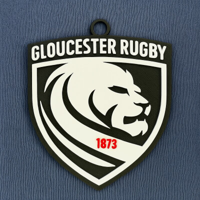 PREM Rugby Gloucester Rugby Keychain Badge Color Printable