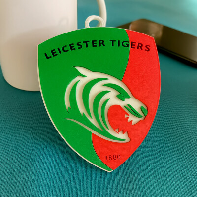 PREM Rugby Leicester Tigers Keychain Badge Color Printable