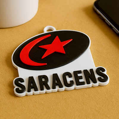PREM Rugby Saracens F.C keychain badge color printable