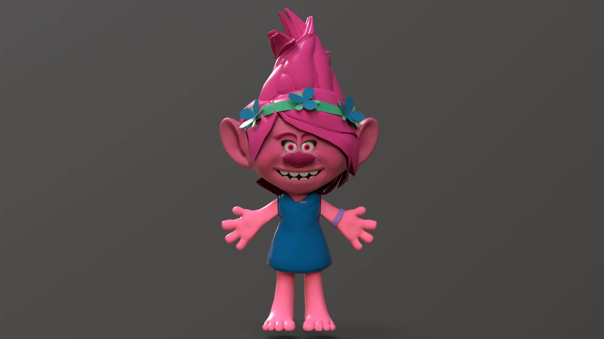 Queen Poppy PBR Animated - 3D Model by danyelon