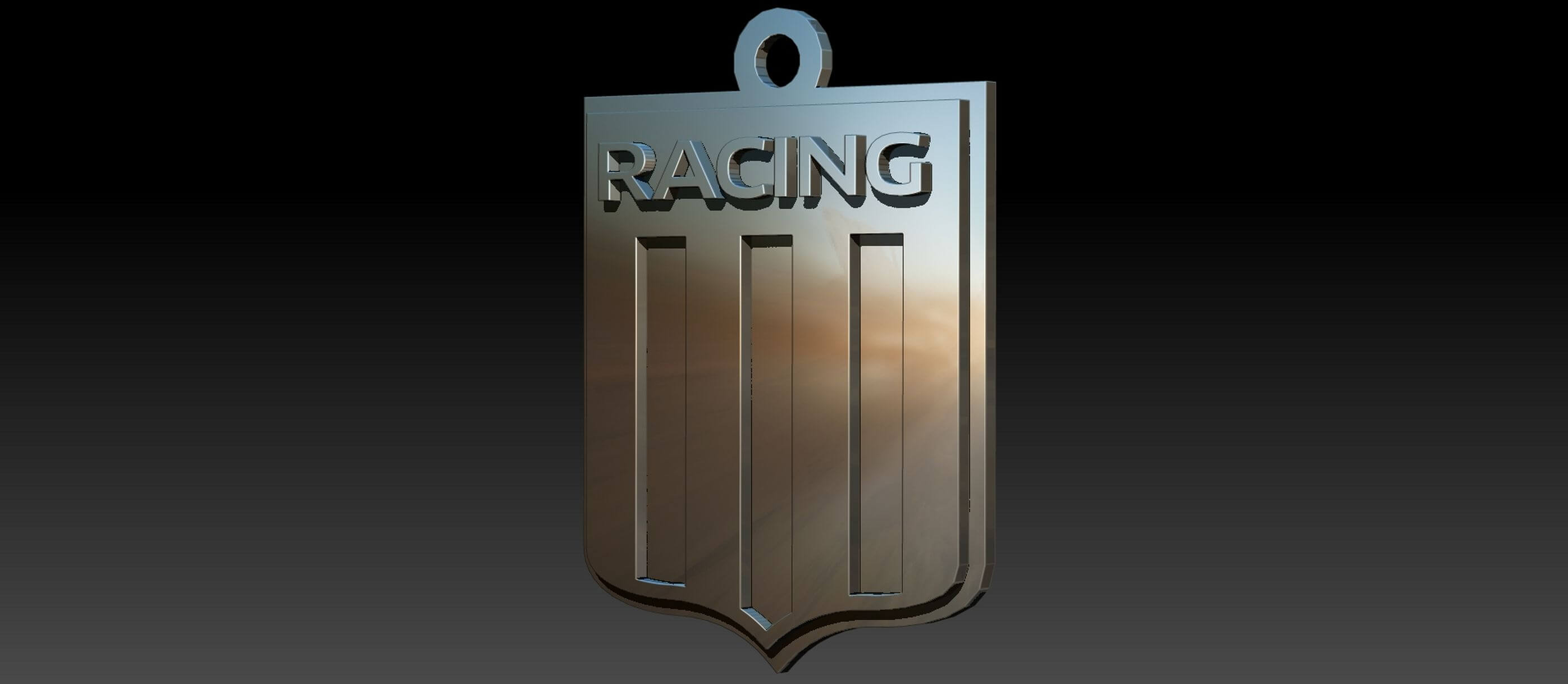 Racing Coaster and Keychan Printable and PBR - 3D Model by danyelon