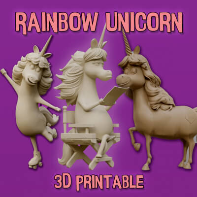 Rainbow Unicorn from Inside Out Printable