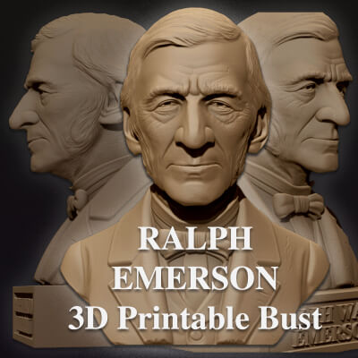 Ralph Waldo Emerson Printable Bust