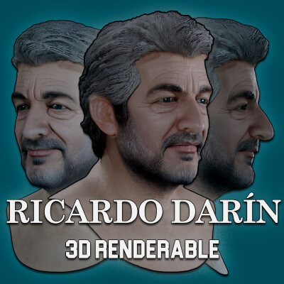 Ricardo Darin Real Time Renderable Bust