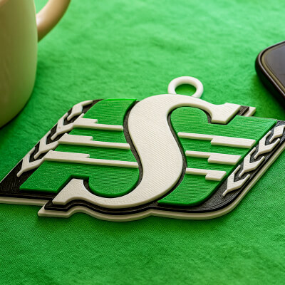 Saskatchewan Roughriders Keychain Badge Color Printable