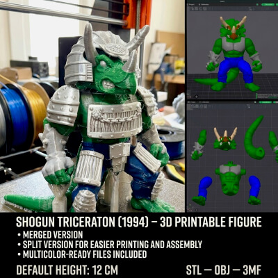 Shogun Triceraton 1994 Color Printable Figure
