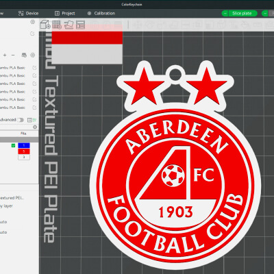 SPFL Aberdeen Keychain Badge Color Printable and Renderable