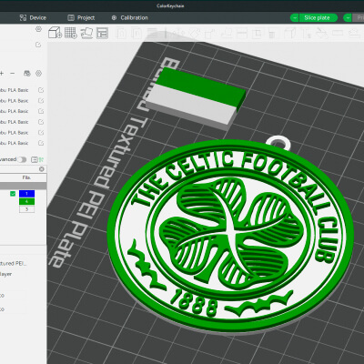SPFL Celtic Keychain Badge Color Printable and Renderable